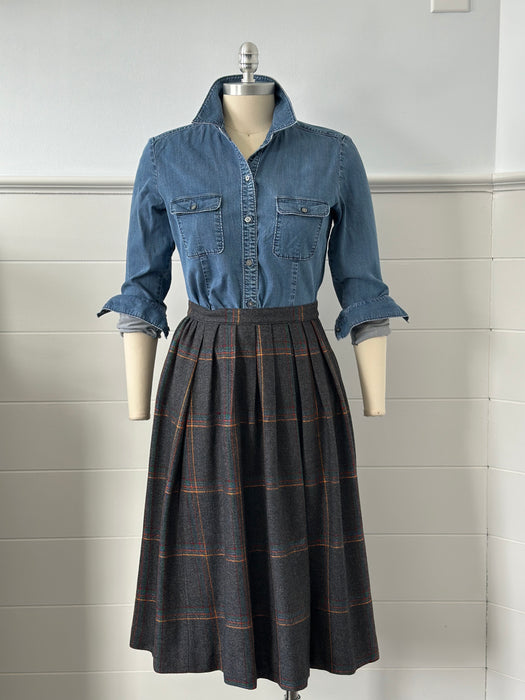 1980s Pleated Skirt