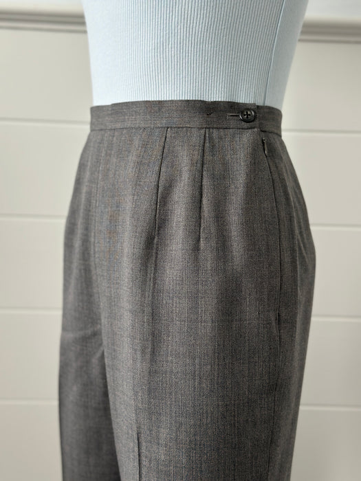 Flat Front Wool Slacks