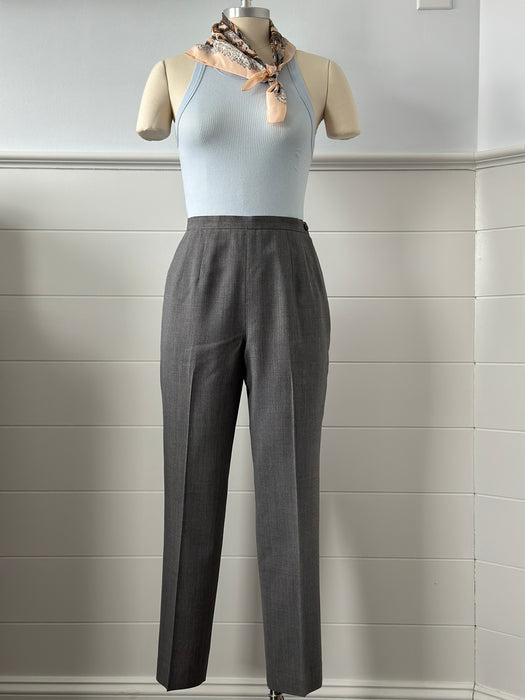 Flat Front Wool Slacks