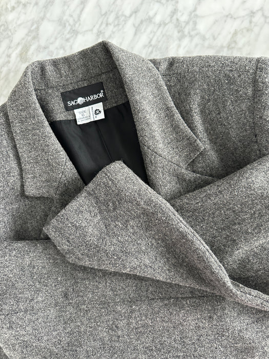 1980s Single Button Wool Blazer