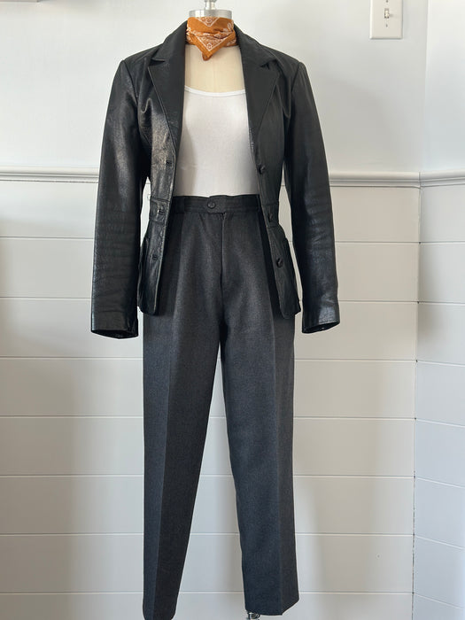 1980s Pleated Wool Slacks