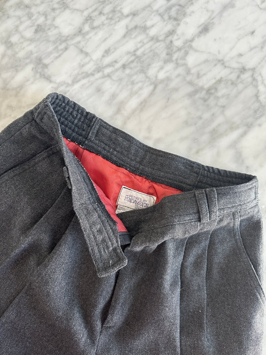 1980s Pleated Wool Slacks