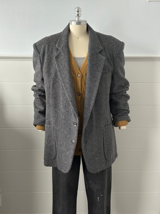 1980s Double Button Wool Blazer
