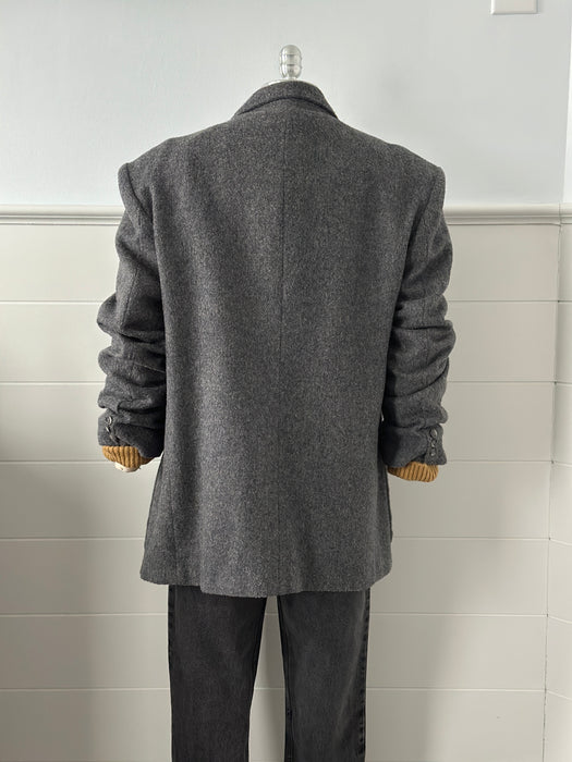 1980s Double Button Wool Blazer