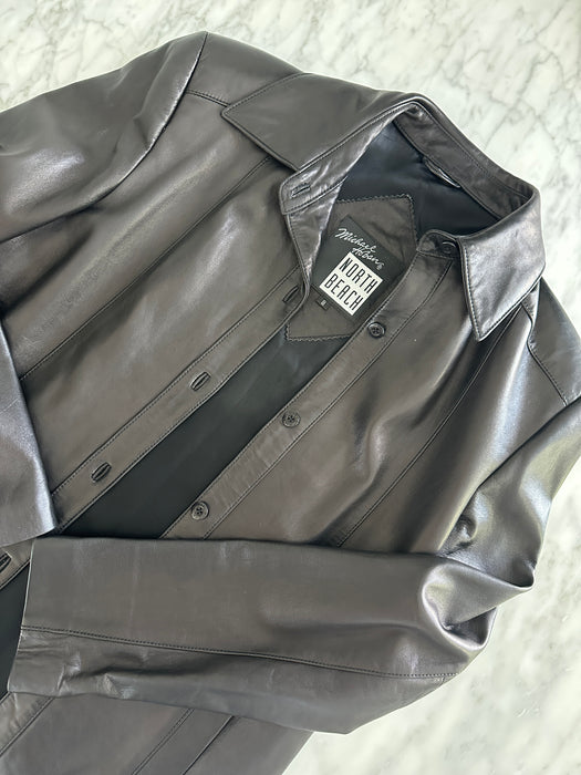 Michael Hoban North Beach Leather Button Down
