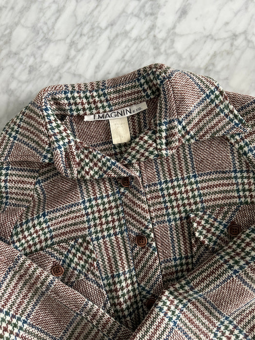 Vintage I. Magnin Houndstooth Top