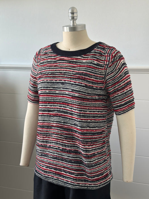 J. Crew Linen Beaded Top