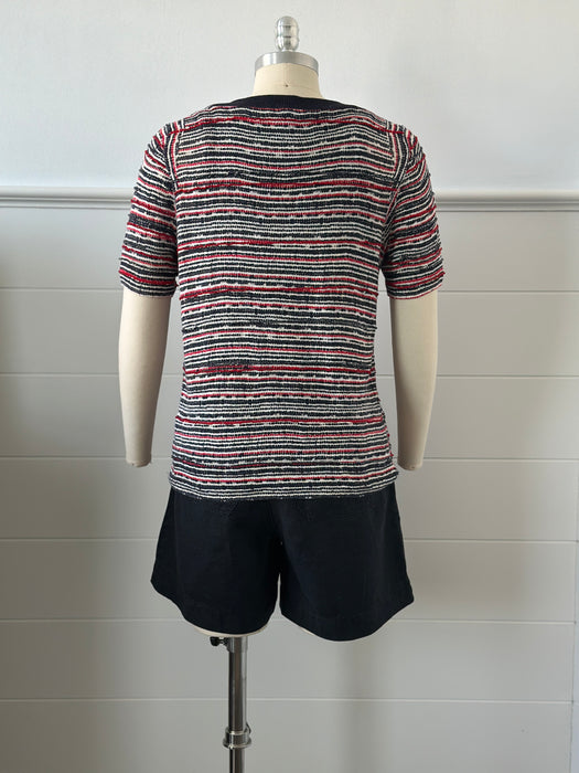 J. Crew Linen Beaded Top