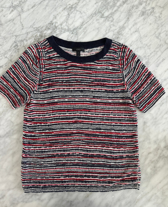 J. Crew Linen Beaded Top