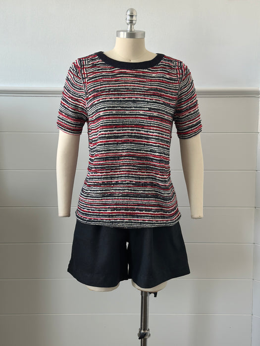 J. Crew Linen Beaded Top