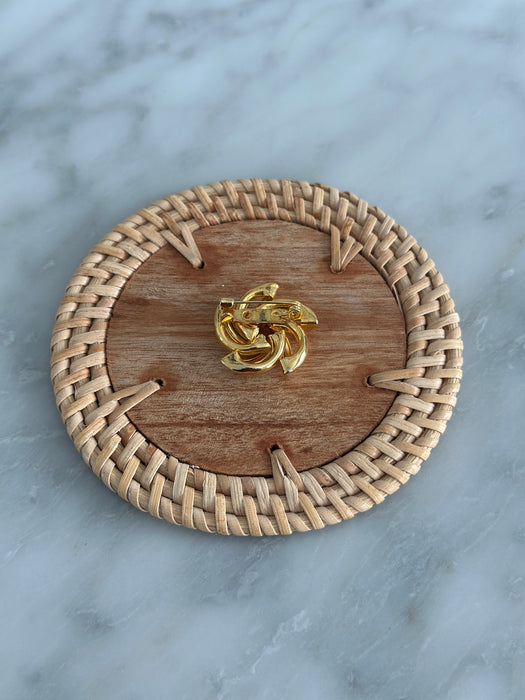 Gold Mini Starburst Brooch
