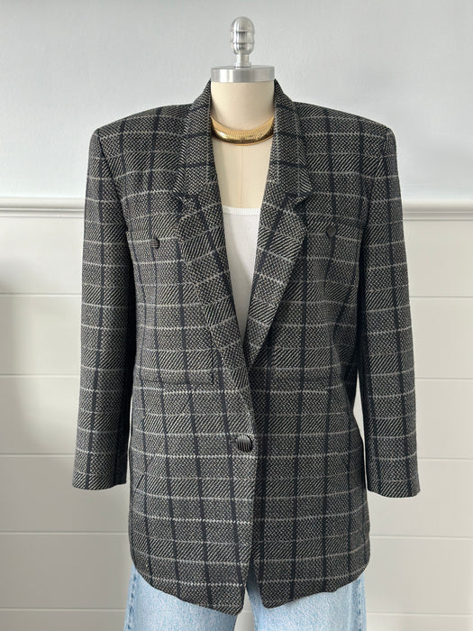 1980s Plaid Blazer