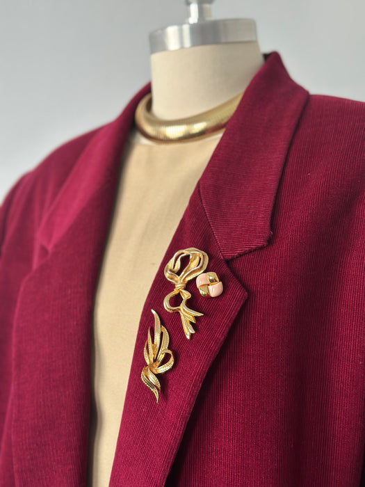 1980s Oxblood Blazer