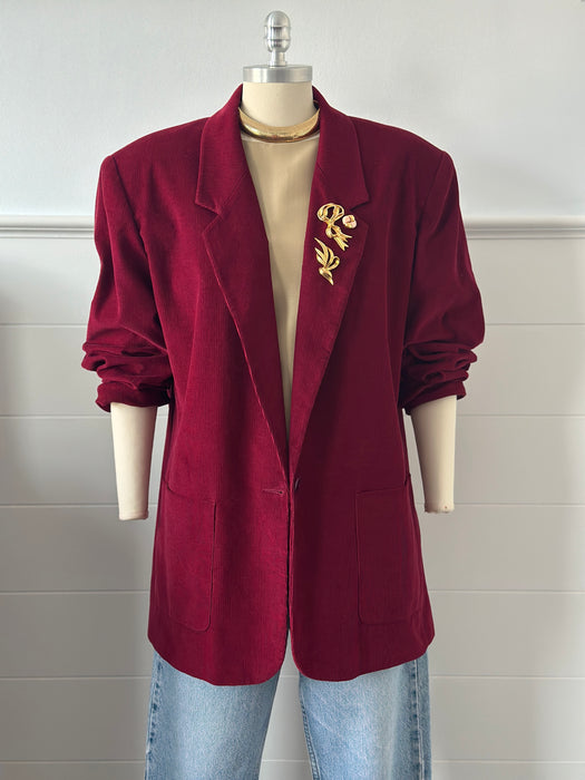 1980s Oxblood Blazer