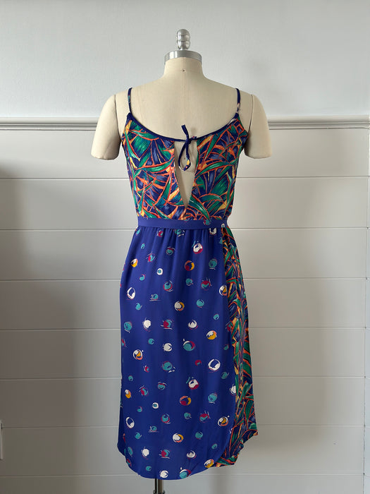 1970s Palmetto Panel Dress