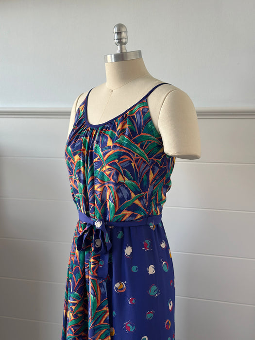 1970s Palmetto Panel Dress