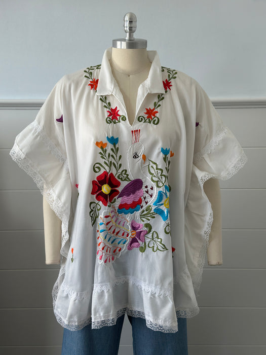 1970s Peacock Embroidered Tunic
