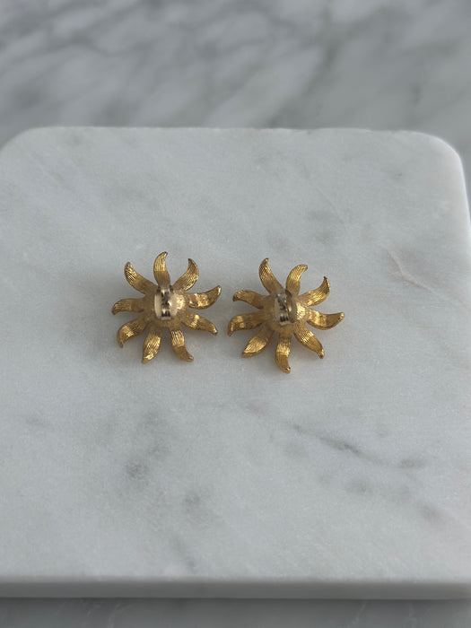 Vintage Pearl Starburst Earrings