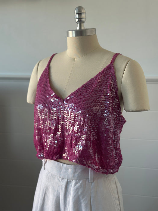 1970s Sequin Crop Top