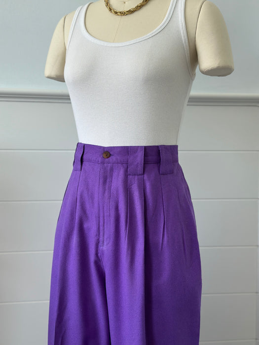 1980s Lord & Taylor Silk Slacks