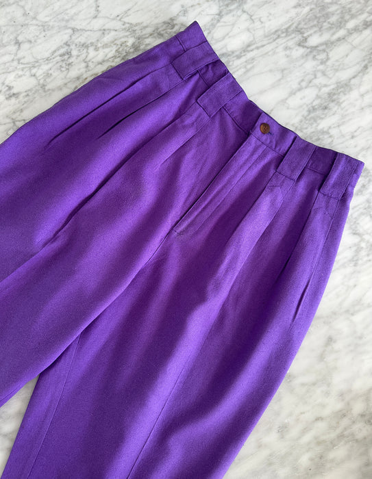 1980s Lord & Taylor Silk Slacks