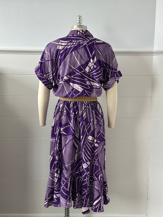 1980s Summer Midi Dress