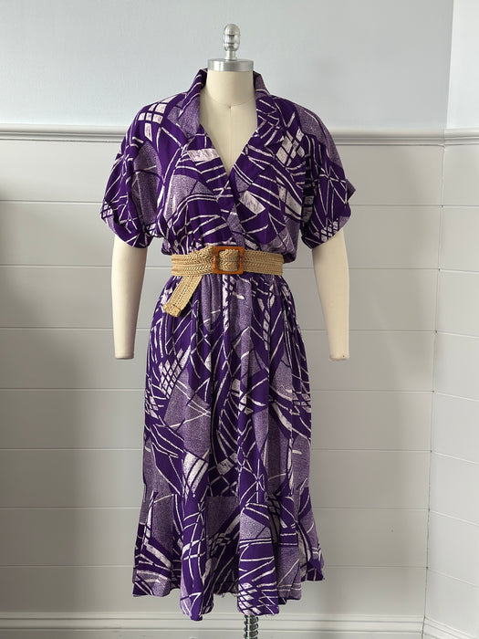 1980s Summer Midi Dress