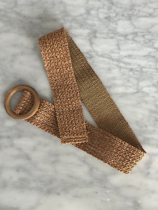 1980s Raffia Belt