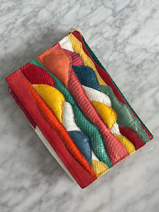 1980s Rainbow Clutch Bag