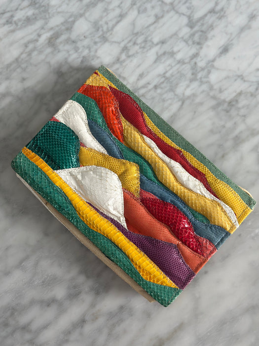 1980s Rainbow Clutch Bag