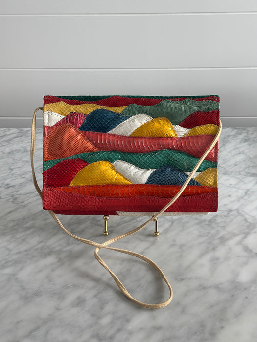 1980s Rainbow Clutch Bag