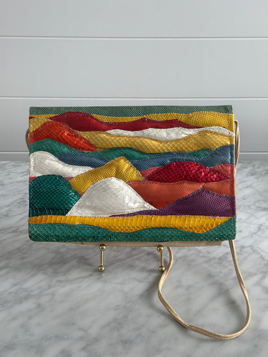 1980s Rainbow Clutch Bag