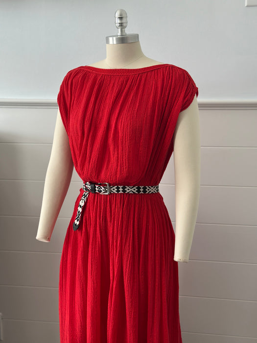 1970s Gauze Summer Dress