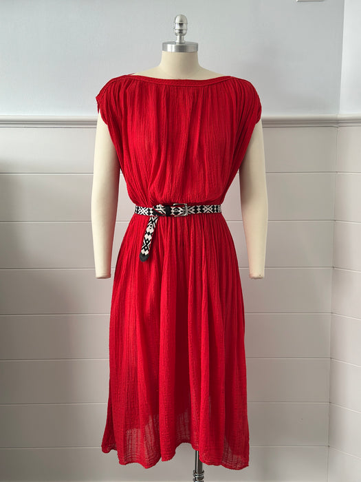 1970s Gauze Summer Dress