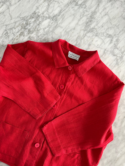 1980s Linen Chore Shirt