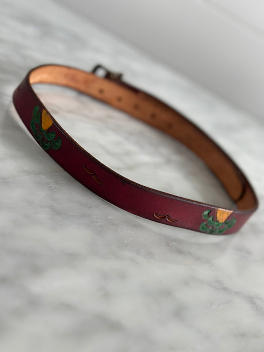 1980s Hand Painted Belt