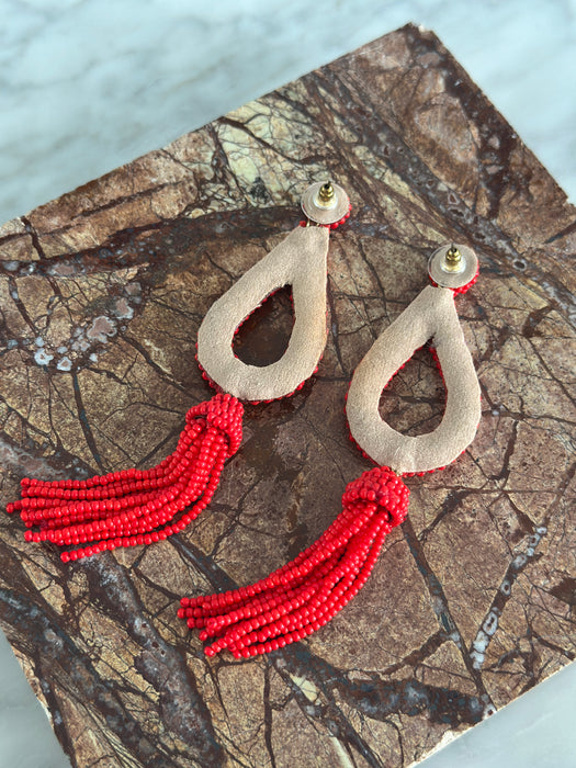 Beaded Teardrop Earrings