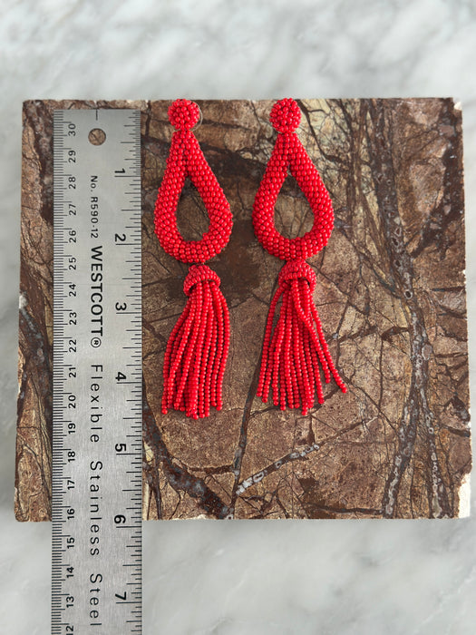 Beaded Teardrop Earrings