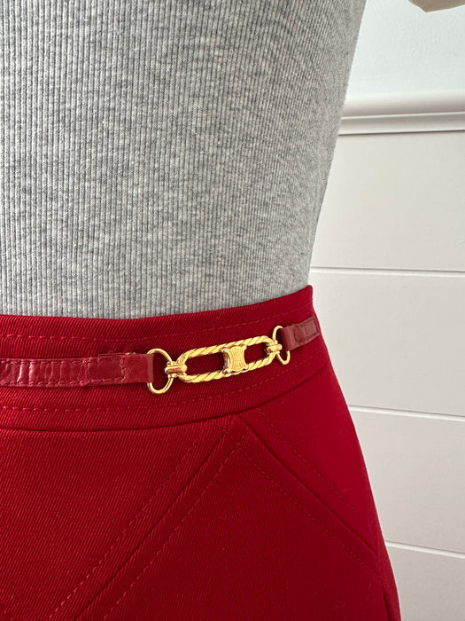 1970s Celine Triomphe Skirt