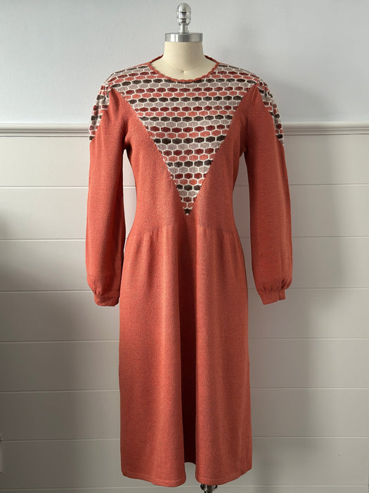 1970s Drop Waist Dress