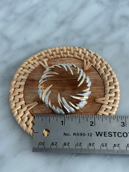 Gold and Silver Sphere Brooch