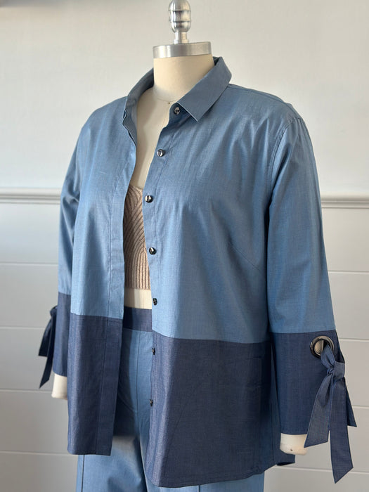 St. John Chambray Pant Set