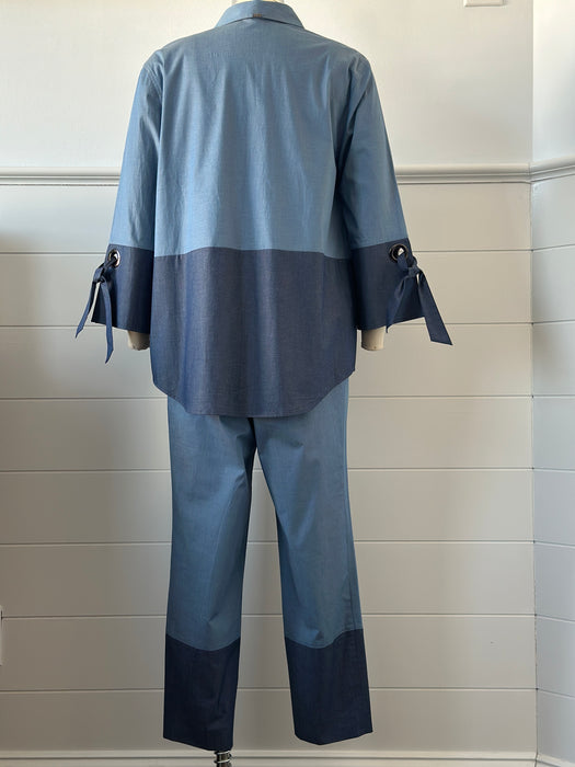 St. John Chambray Pant Set