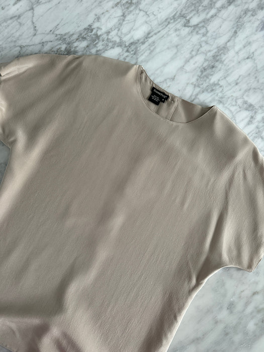 1980s Silk Back Button Blouse