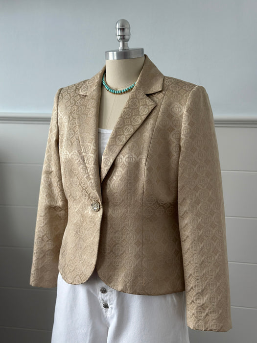 1980s Due Per Due Jacquard Blazer