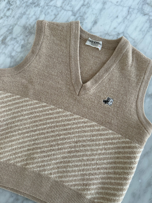 1990s Sweater Vest by Black & White
