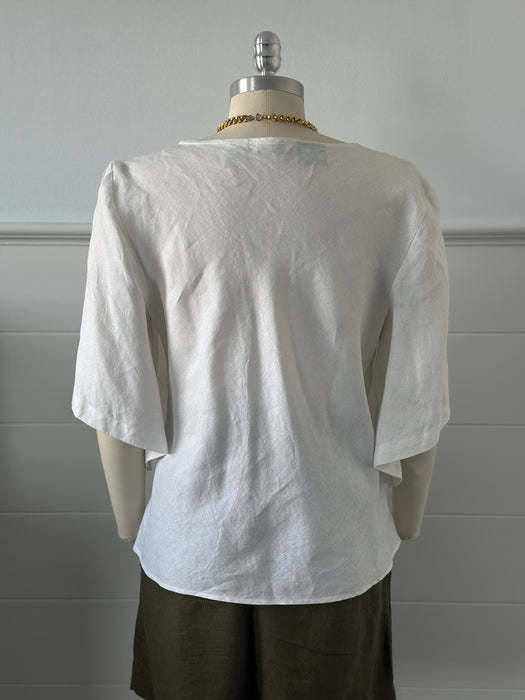 1990s Irish Linen Blouse