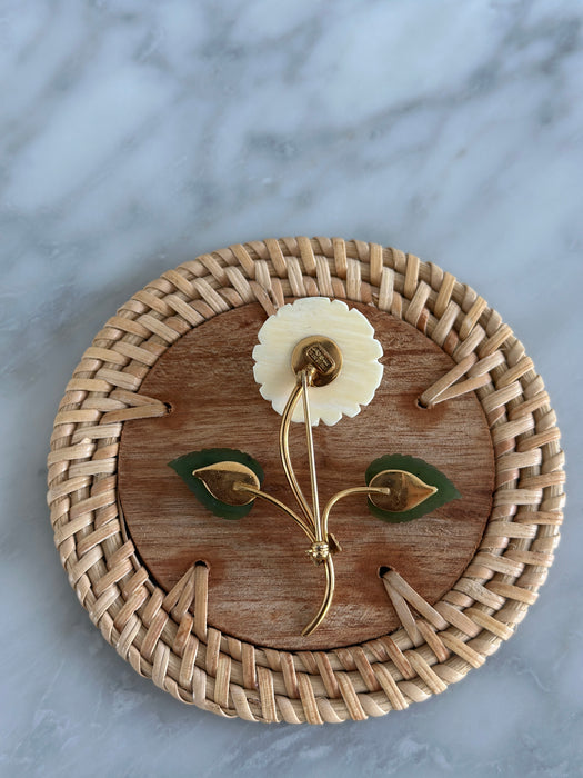 White Rose Brooch