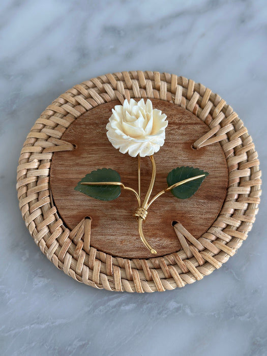 White Rose Brooch