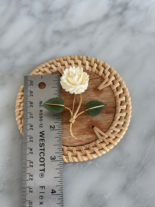 White Rose Brooch